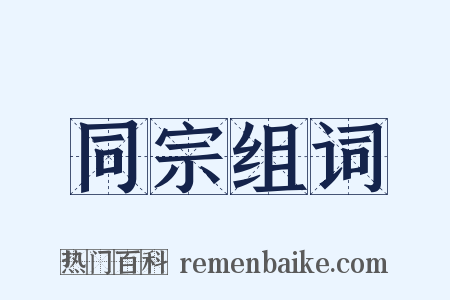 同宗组词是什么意思的图片